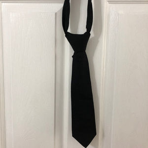 Black Silk Tie Mark Jason Server Hostess Uniform Halloween Costume Hand Knot